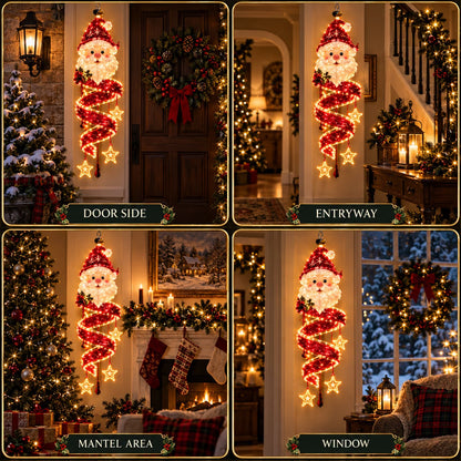 ✨Christmas Elf Spiral Hanging LED Light – Glowing Holiday Porch & Window Decor