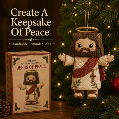 🔥Last day with huge discounts! – ✝️ Beginner-Friendly DIY Christian Block Figure Patchwork Ornament Kit Collection | Complete Kit with Pre-Cut Fabrics, Padded Ornament Form & Step-by-Step Guide Included 💕
