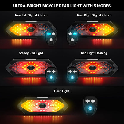 🔥 49% OFF Limited Time Deal | Smart Wireless Bike Tail Light With Turn Signals & Remote Control