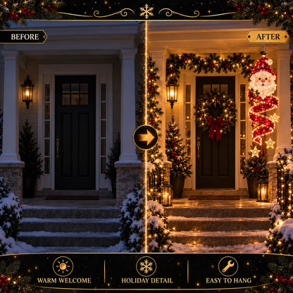 ✨Christmas Elf Spiral Hanging LED Light – Glowing Holiday Porch & Window Decor
