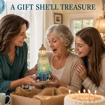 💥 LAST DAY 49% OFF - 💙 DIY Sea Glass Lighthouse Kit – Light-Up Coastal Craft & Handmade Home Decor