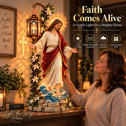 ✝️ Walk by Faith™ – Jesus Walking on Water Divine Reflection Light
