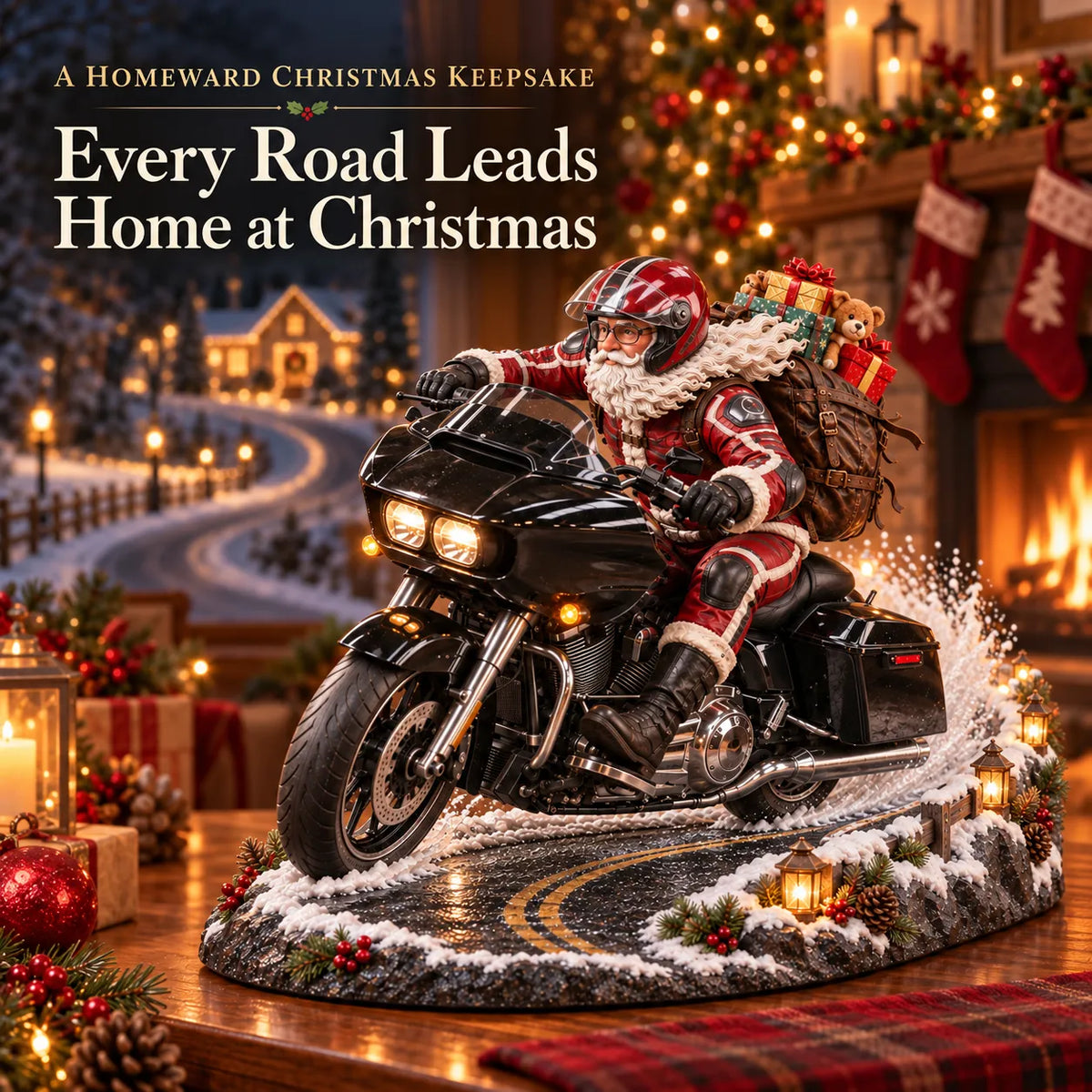 🎄 Christmas Hot Sale - 50% OFF🏍️🎅 Santa’s Ride Home – Christmas Motorcycle Keepsake Collection💨