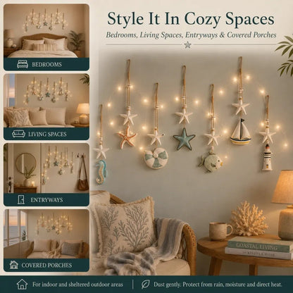 Seaside Glow Wall Hangings — Set of 7
