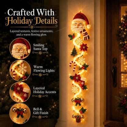 ⏳ Last Day 49% OFF – 🎄Glowing Christmas Door Hanger | 6 Festive Lighted Designs with Warm Glow, Dimensional Details & Space-Saving Vertical Décor ✨