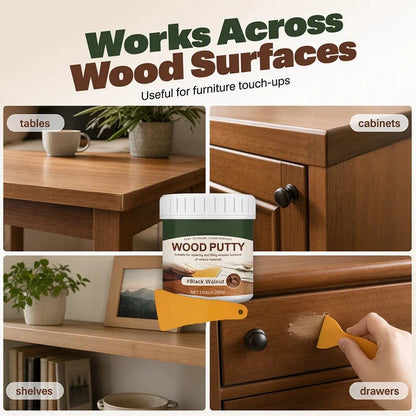 🚪Wood Repair Filler Putty – Fill Cracks, Chips & Worn Edges for a Smoother Finish