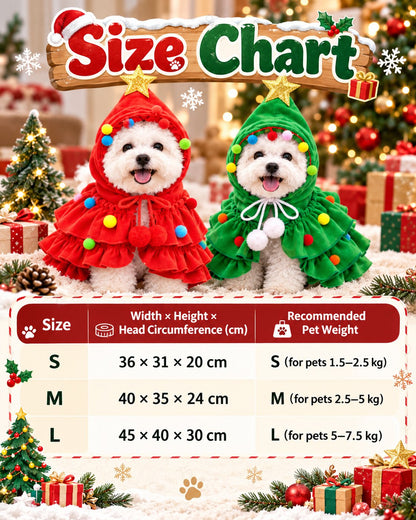 🎄 Christmas Hot Sale - 50% OFF🐶Christmas Tree Pet Cloak Costume for Dogs and Cats
