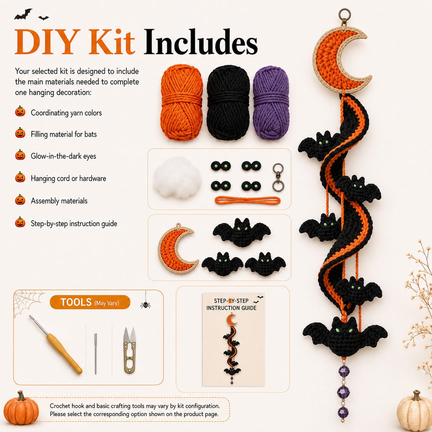 🔥Last Day 50% OFF - 🎃 Enchanted Halloween Crochet Spiral DIY Kit