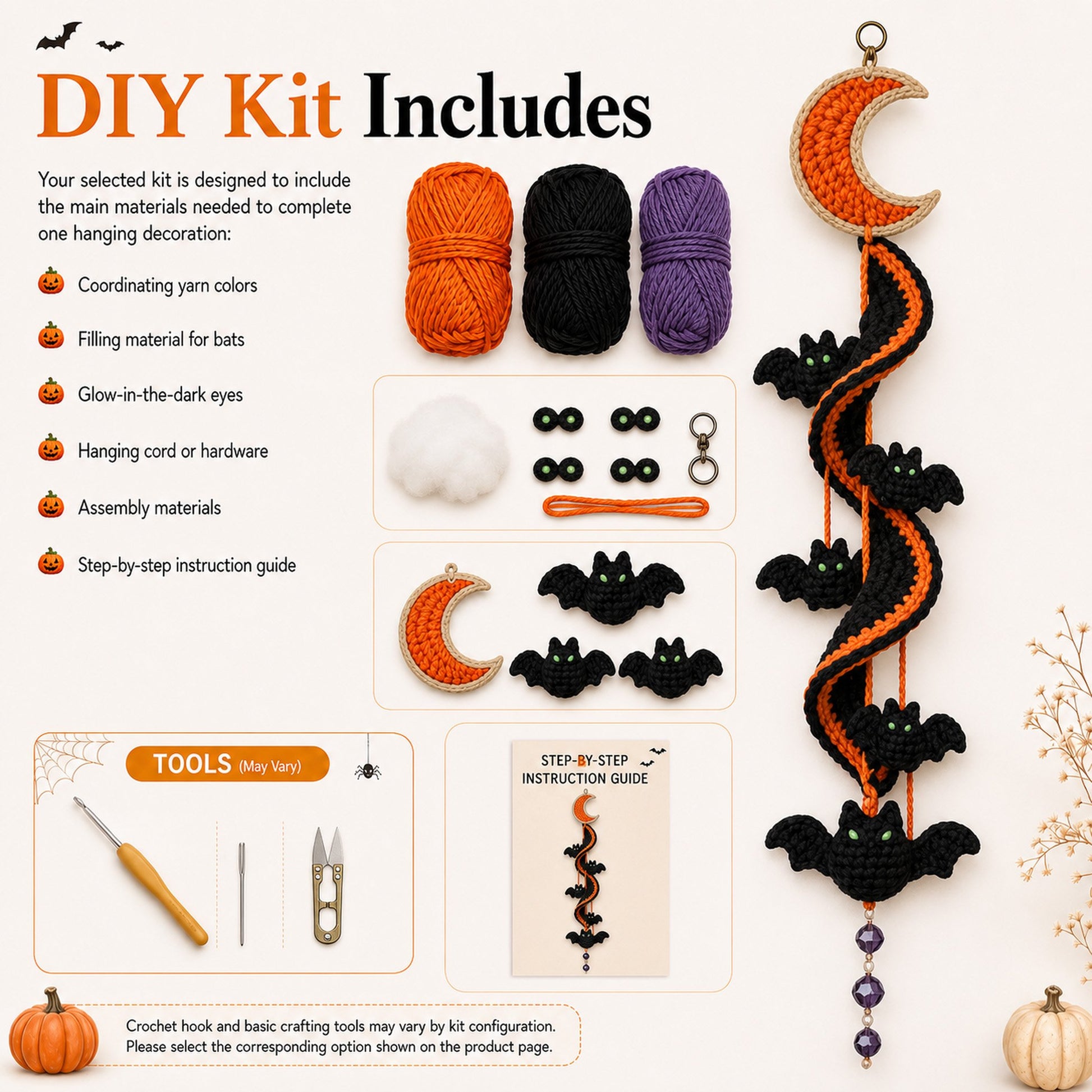 🔥Last Day 50% OFF - 🎃 Enchanted Halloween Crochet Spiral DIY Kit