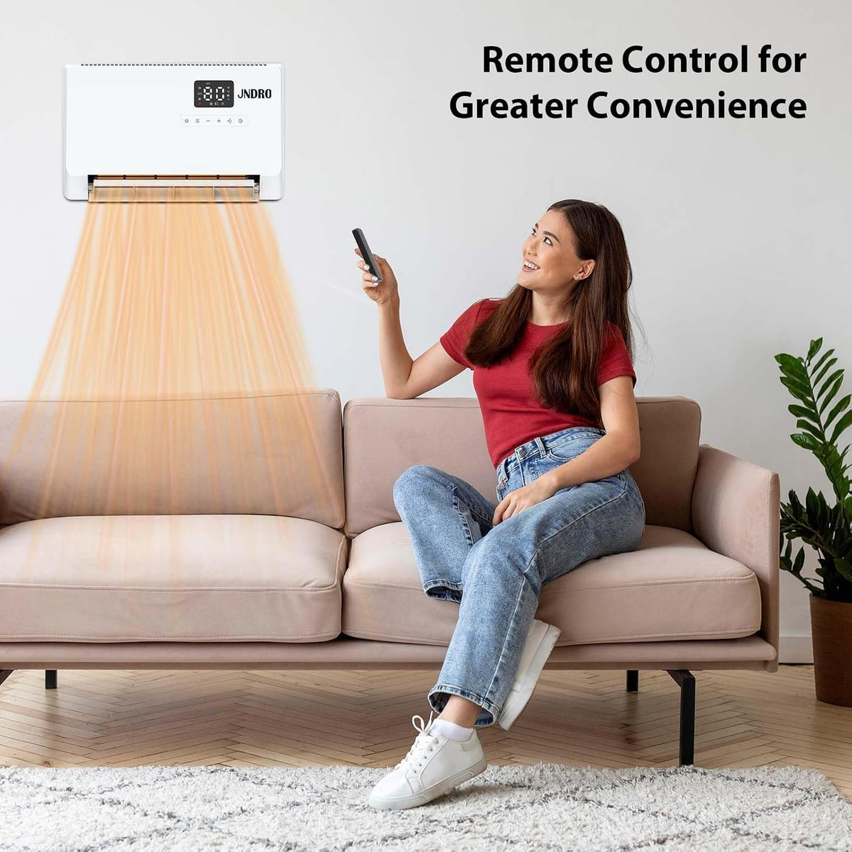 🌞Wall-Mounted Space Heater with Thermostat and Remote Control