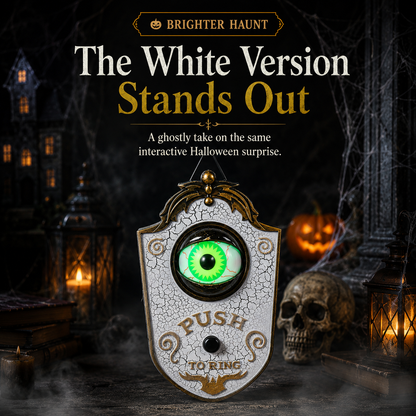 🔔 Ring If You Dare Halloween Doorbell – Glowing Moving Eye Haunted Door Decor