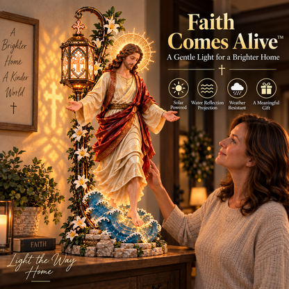 ✨ Walk by Faith™ – Jesus Walking on Water Reflection Light