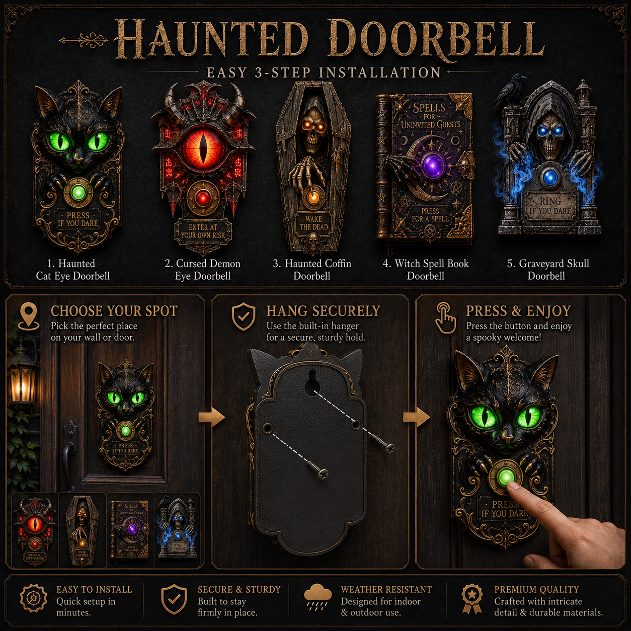 Haunted Doorbell installation guide