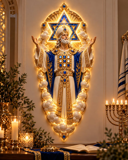 ✡️Jewish Heritage Illuminated Wall Art – High Priest Inspired Design