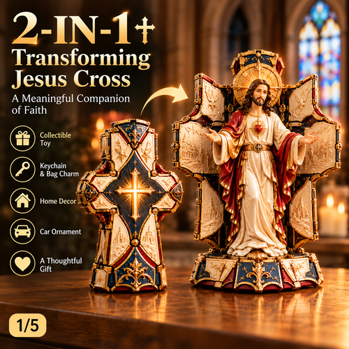 ✝️ 2-in-1 Transforming Jesus Cross™ – A Cross That Opens to Reveal Jesus | A Meaningful Gift of Faith & Love