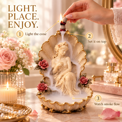 ✨🕯️ Enchanted Goddess Backflow Incense Burner – Mystical Home Decor