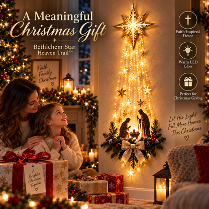 ✨✝️ Bethlehem Star of Faith™ – Lighted Nativity Wall Decor