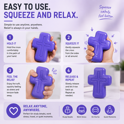 🔥Buy 1 Get 1 Free✝️ Faith-Inspired Cross Squishy – Soft, Odor-Free & Satisfying Squeeze Toy