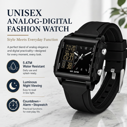 Zavrlygoods™ Analog-Digital Sport Watch – Waterproof, Luminous & Multi-Function
