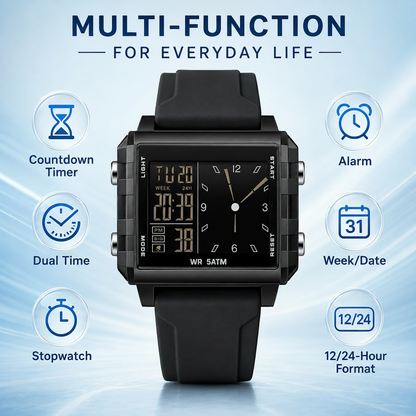 Zavrlygoods™ Analog-Digital Sport Watch – Waterproof, Luminous & Multi-Function