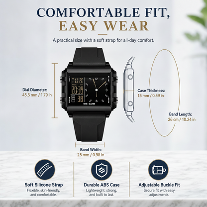 Zavrlygoods™ Analog-Digital Sport Watch – Waterproof, Luminous & Multi-Function