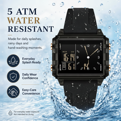 Zavrlygoods™ Analog-Digital Sport Watch – Waterproof, Luminous & Multi-Function