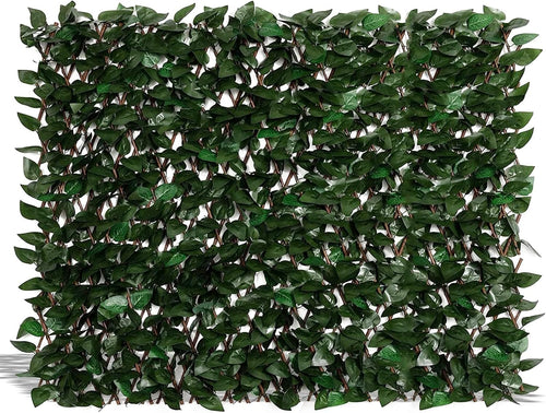 Artificial ivy retractable fence privacy screen