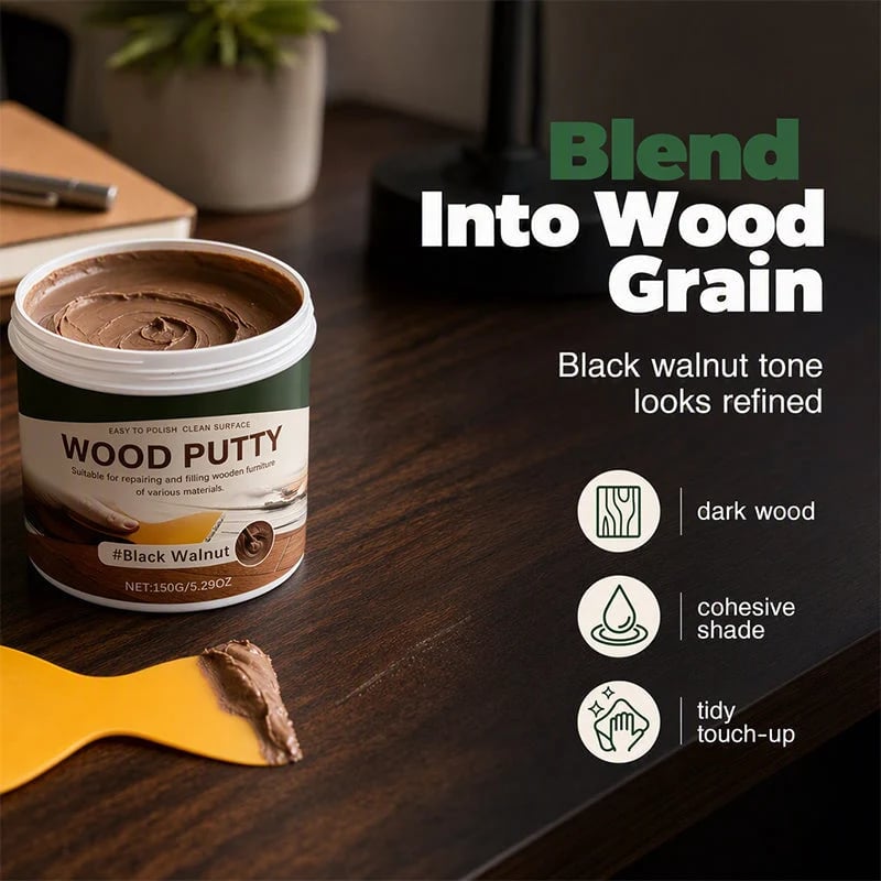 🚪Wood Repair Filler Putty – Fill Cracks, Chips & Worn Edges for a Smoother Finish