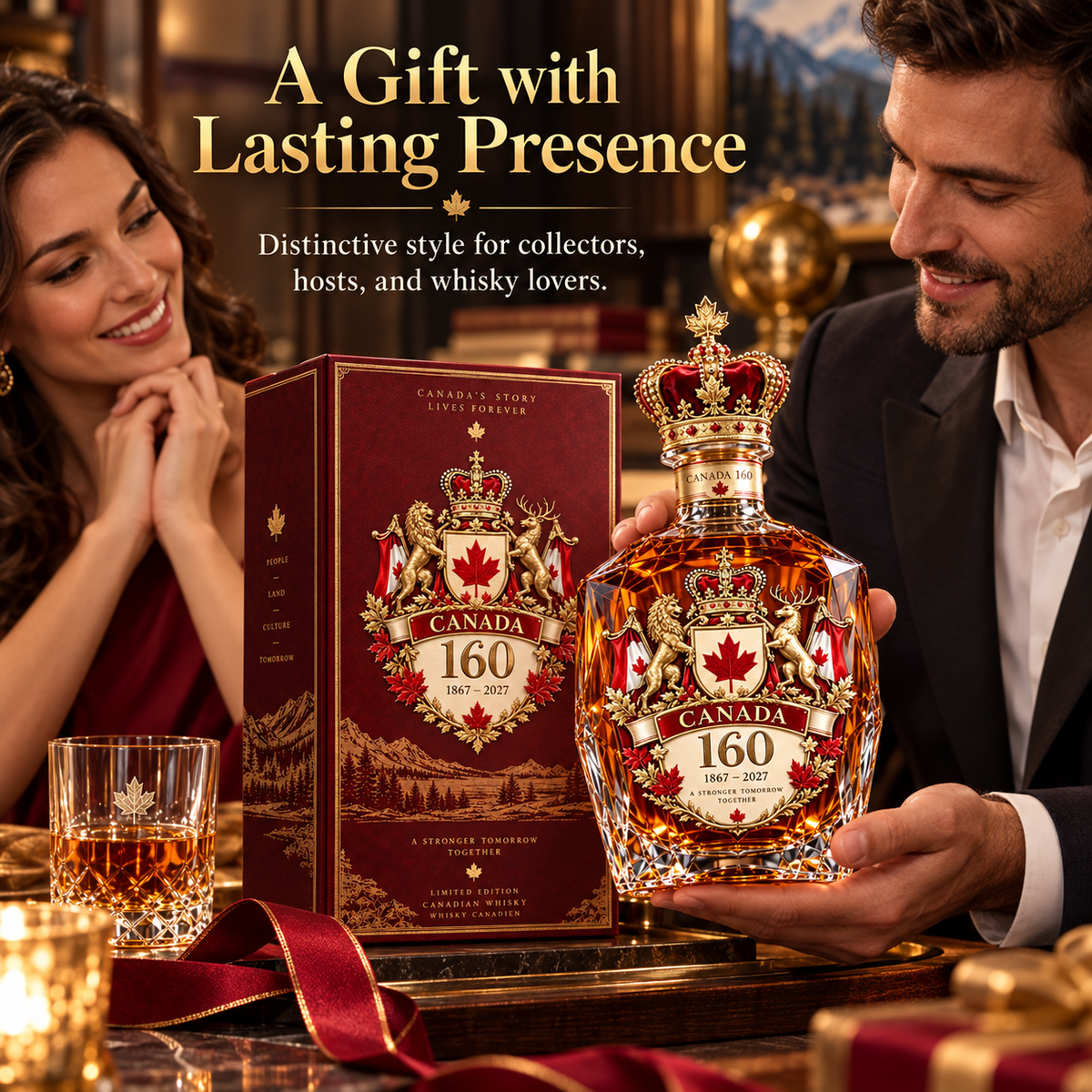 🍁 Canada 160 Heritage Decanter™ – 1867–2027 Commemorative Collector Bottle