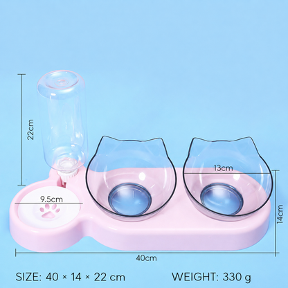 🥳2026 HOT SALE🥳💞50K+ SOLD!50% OFF🔥2-in-1 Ergonomic Elevated Tilted Pet Bowl