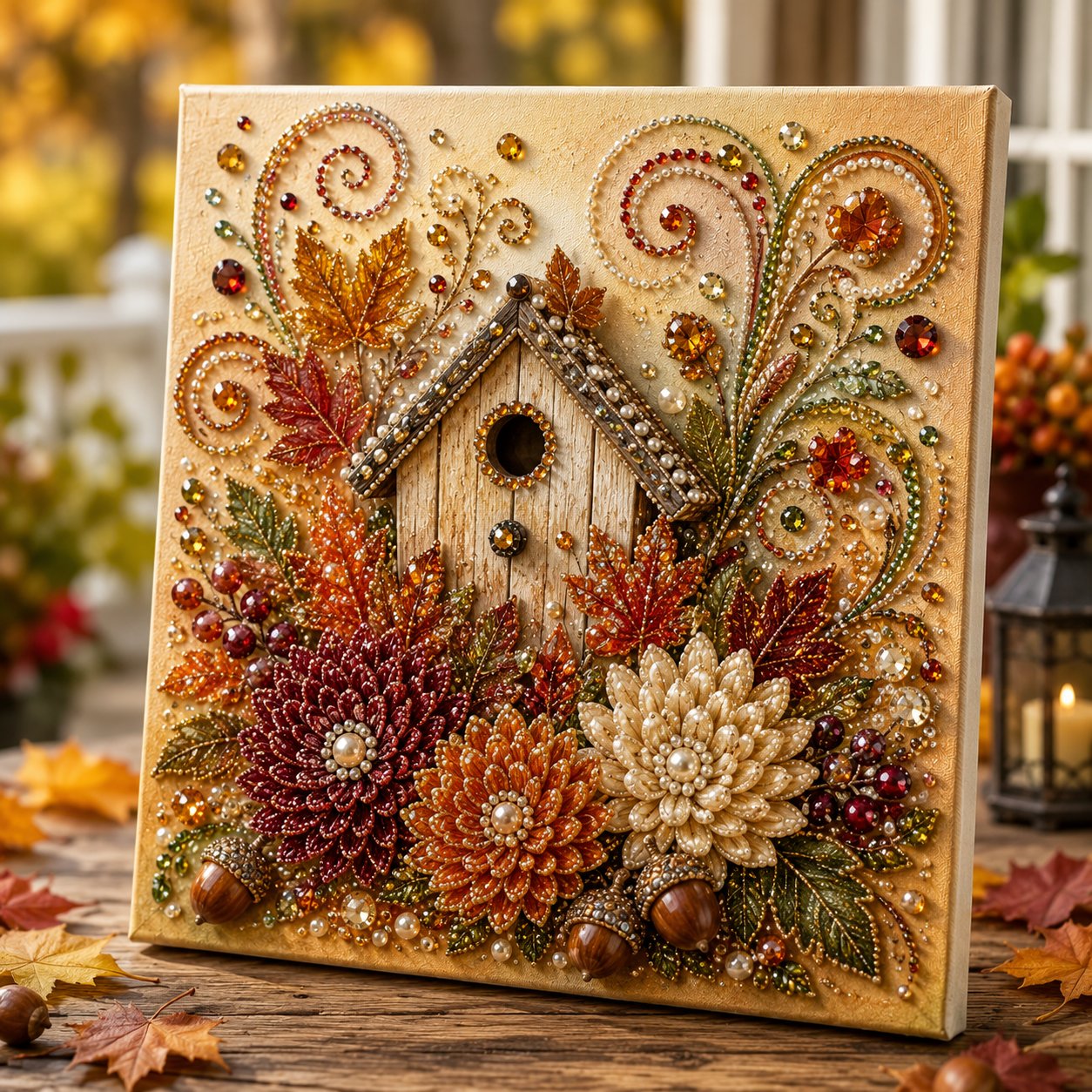 🔥 Last Day 49% OFF 🍂💎 Autumn Pearl Painting Kit – Relaxing DIY Craft to Create Sparkling Fall Artwork 🖌️