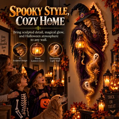 🔥 Halloween Hot Sale – Enchanted Witch Wall Light™ – A Witch Awakens on Your Wall