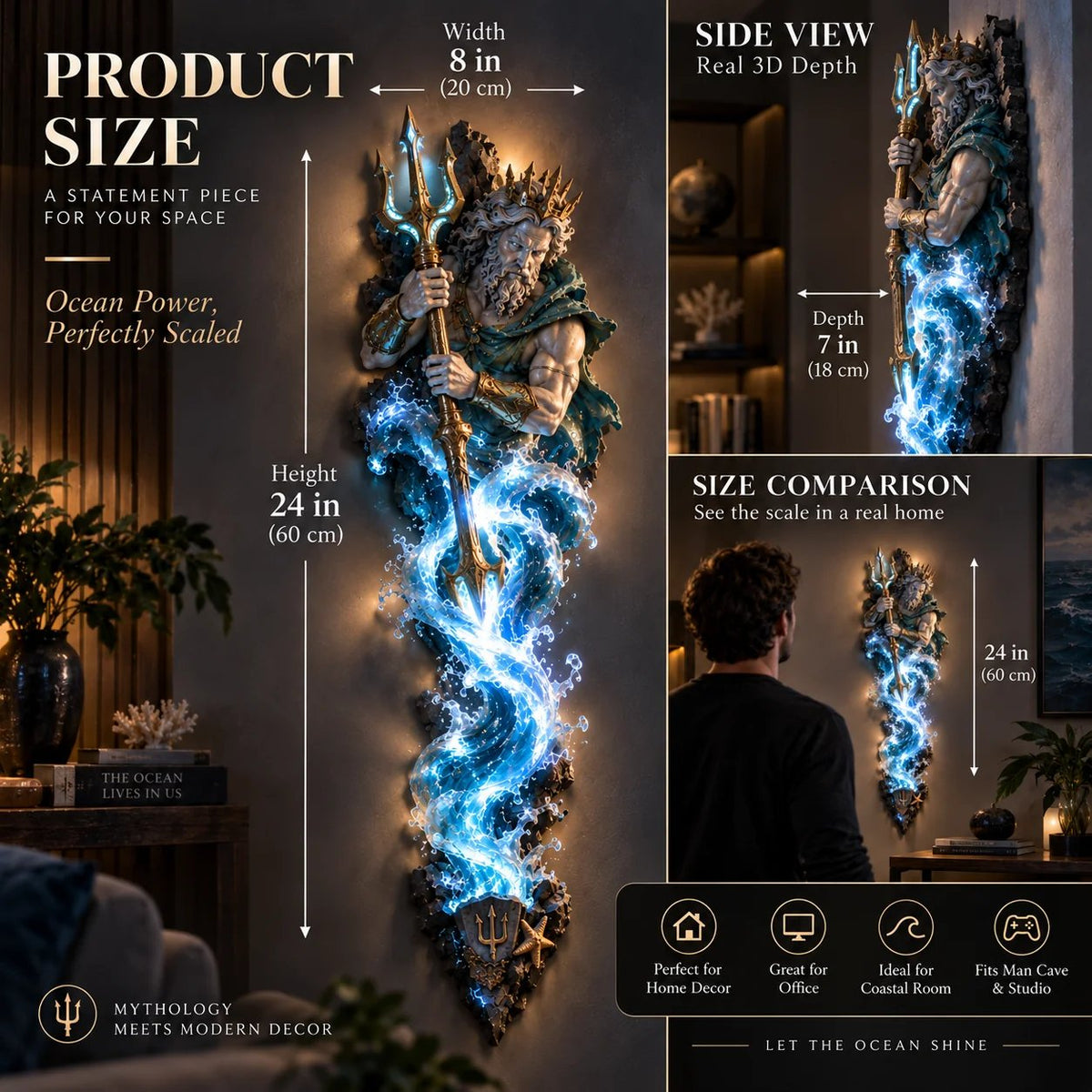 ⏰ Limited Stock 49% OFF — Mythological Gods Illuminated Wall Sculpture Collection™ ⚡