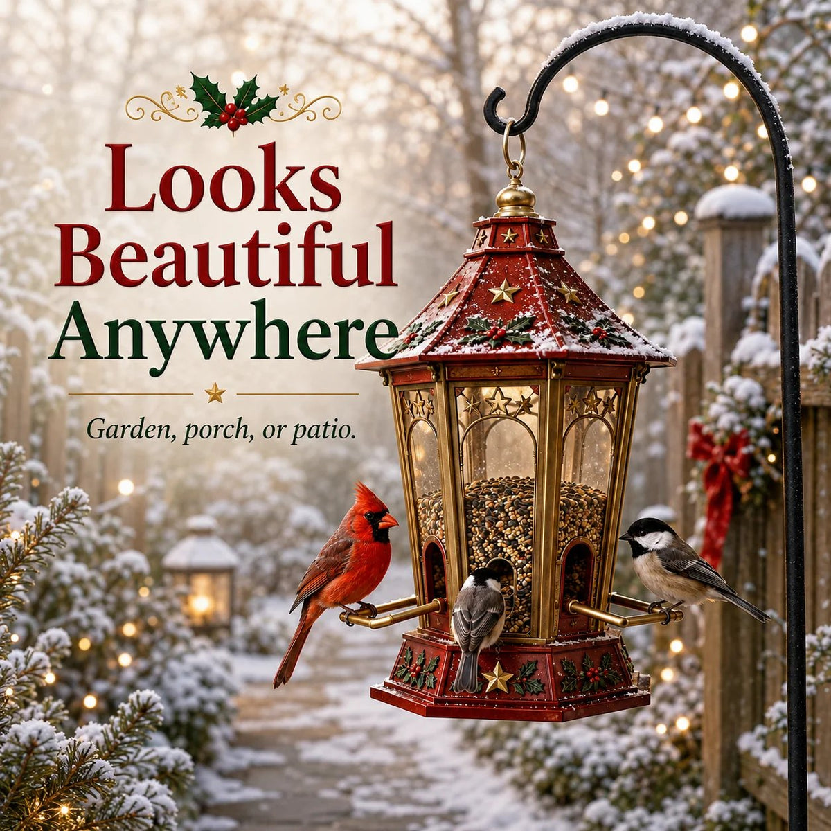 🔥Hot Sale - 50% OFF🔥✨🎄 Christmas Bird Feeder Collection™ – Festive Hanging Garden Feeders for Wild Birds