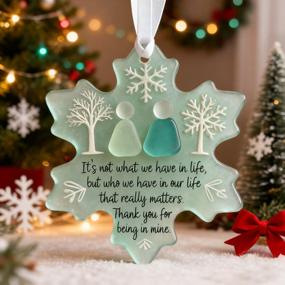 🌊Handmade Sea Glass Keepsake Ornament 🍁❄ A Meaningful Gift for Friendship, Family & Love
