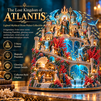 🌊🔱The Lost Kingdom of Atlantis™ – Lighted Mythical Ocean Palace Collectible