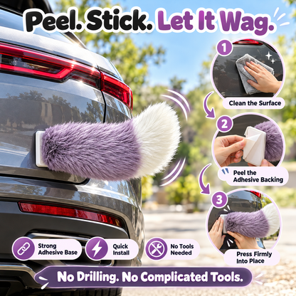🥳2026 HOT SALE-🐾 Remote Control Moving Car Tail – USB Rechargeable Fluffy Vehicle Decoration