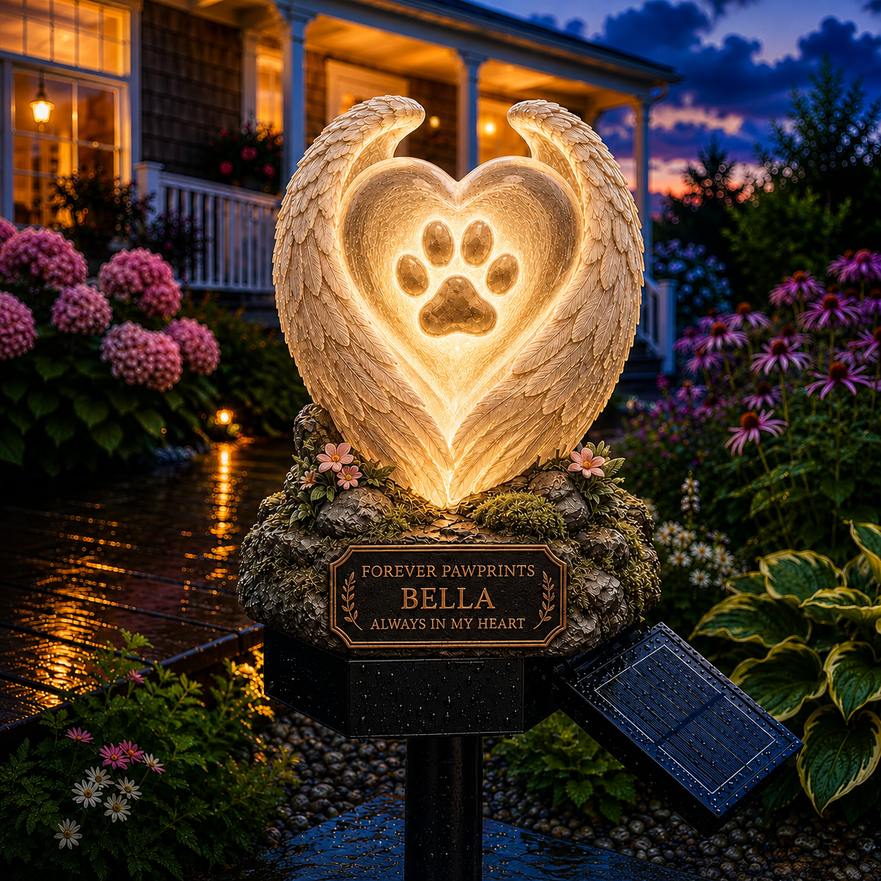 Personalized Solar Memorial Garden Light – Custom Family, Pet & Tribute Designs