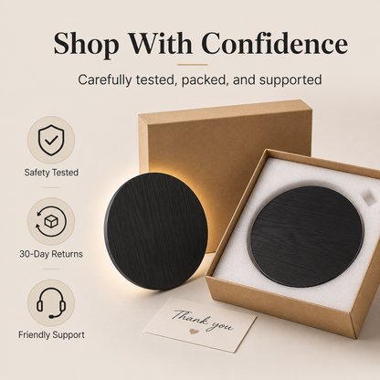 Minimalist Round LED Touch Sconce | 3 Color Modes