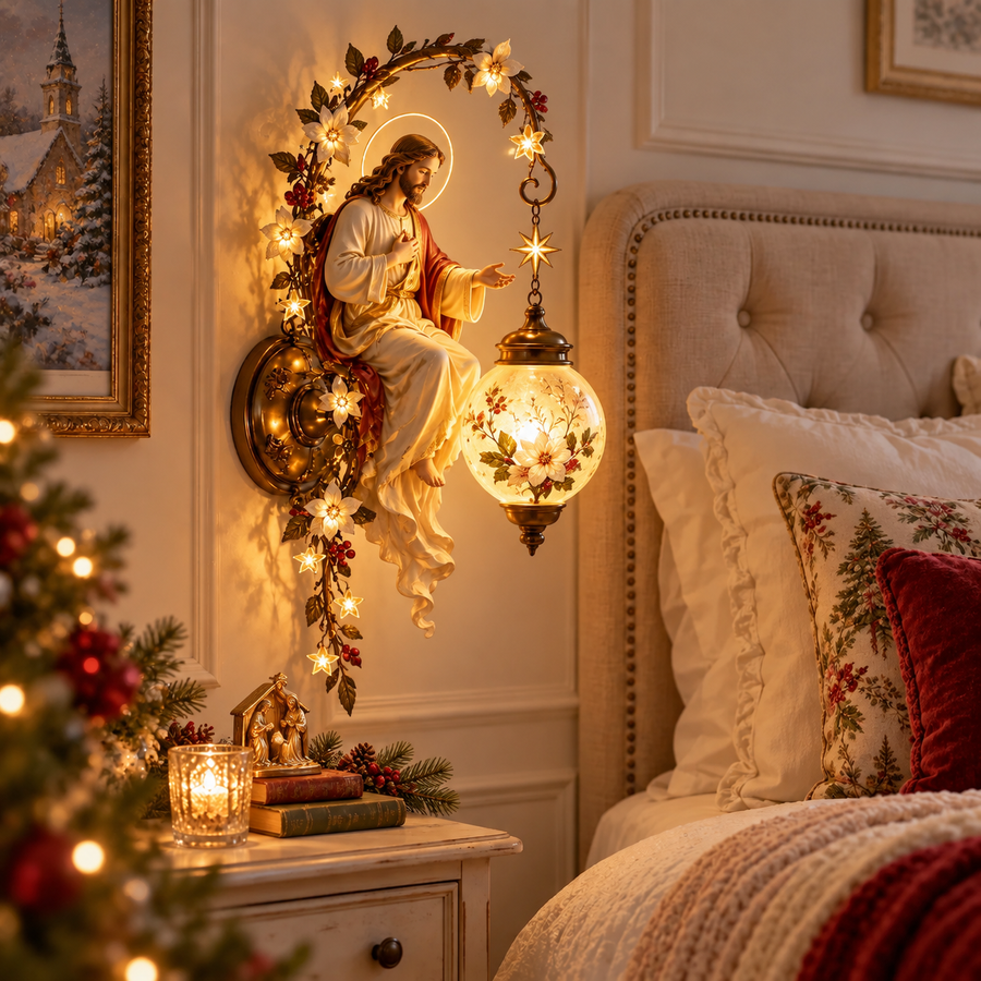 Jesus Christ Sacred Christmas Wall Lamp