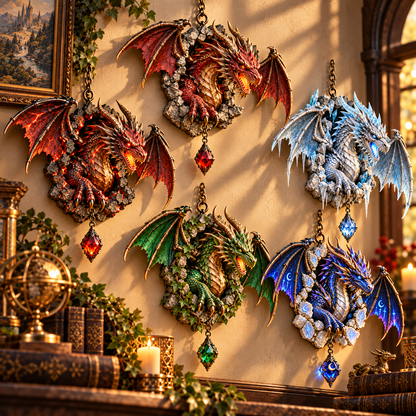 🐉 Dragon Rift Guardian™ – 3D Breakthrough Dragon Wall Sculpture | 5 Elemental Realms