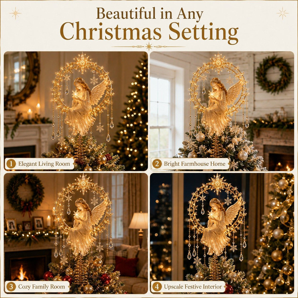 🔥Last Day 50% OFF – 🎄 Lighted Memorial Christmas Tree Topper Collection