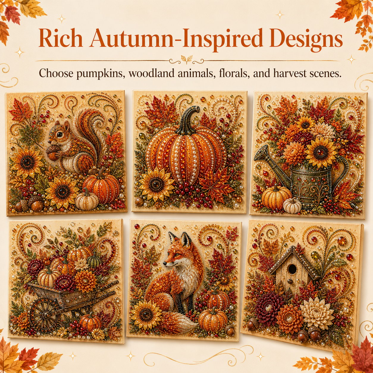 🔥 Last Day 49% OFF 🍂💎 Autumn Pearl Painting Kit – Relaxing DIY Craft to Create Sparkling Fall Artwork 🖌️