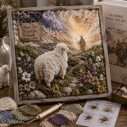 ✝️ 3D Christian Fabric Poke Art Kit – No-Sew Faith Craft & Meaningful Home Décor