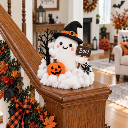 👻Glowing Ghost Staircase Decor | 5 Playful Halloween Characters For Railings, Mantels & Entryways 🎃