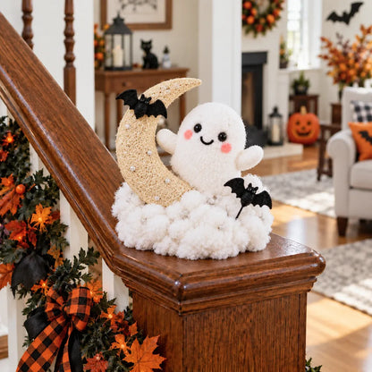 👻Glowing Ghost Staircase Decor | 5 Playful Halloween Characters For Railings, Mantels & Entryways 🎃