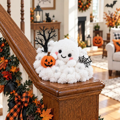 👻Glowing Ghost Staircase Decor | 5 Playful Halloween Characters For Railings, Mantels & Entryways 🎃