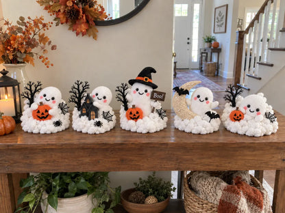 👻Glowing Ghost Staircase Decor | 5 Playful Halloween Characters For Railings, Mantels & Entryways 🎃