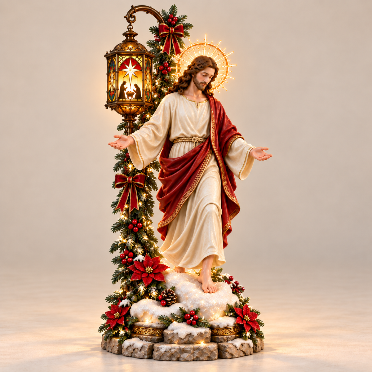 ✝️ Walk by Faith™ – Jesus Walking on Water Divine Reflection Light