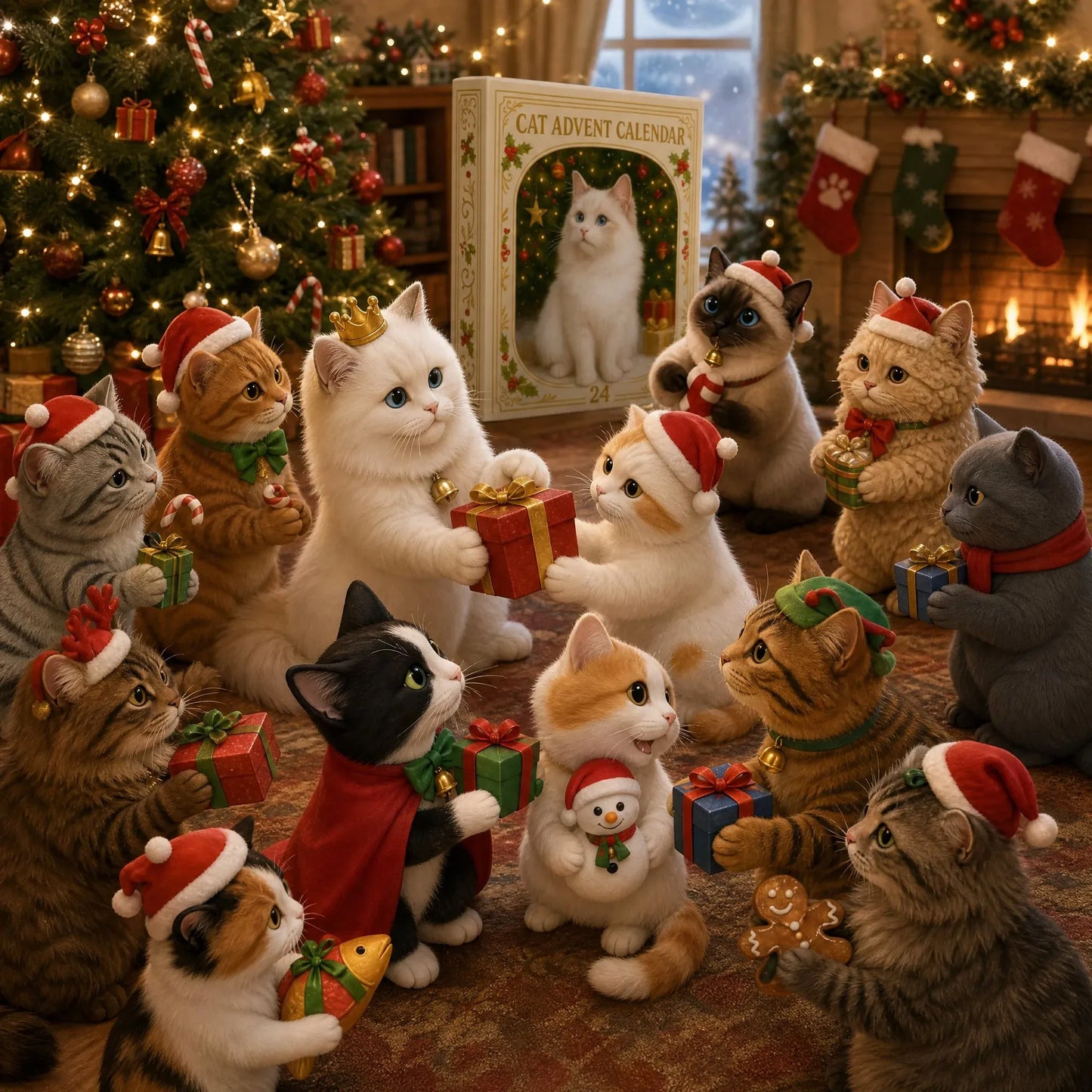 Cat Advent Calendar 2026 – 24 Cat Pendants